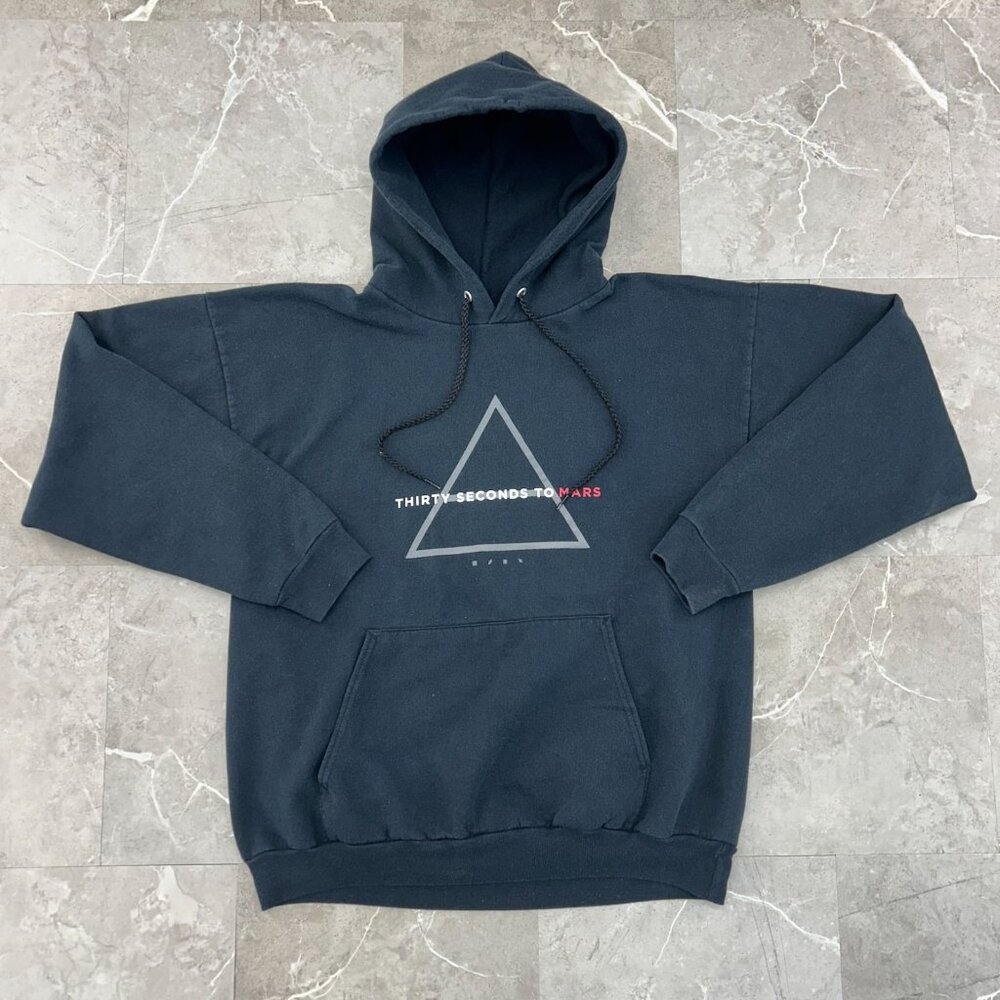 Thirty Seconds to Mars Tour Hoodie‎ Mens Large y2k Jared Leto Graphic Sweatshirt